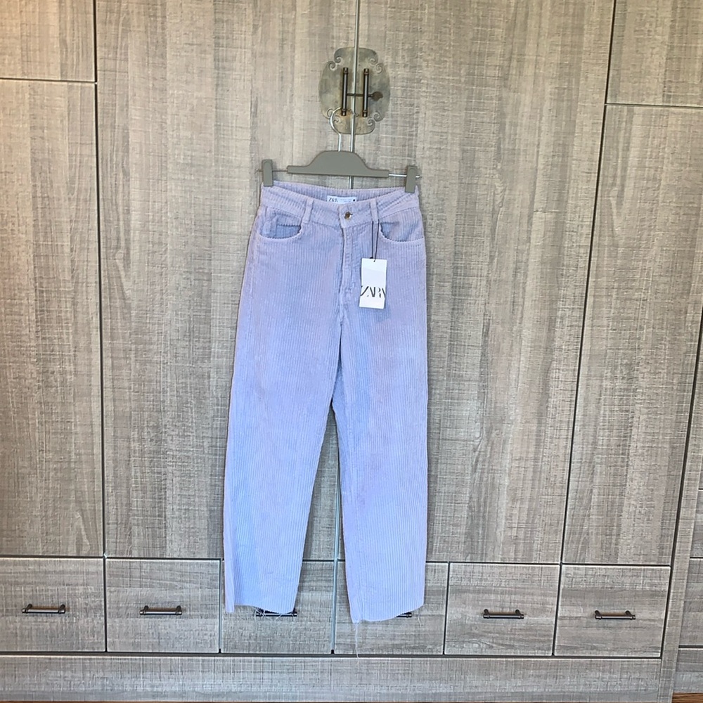 Zara High Waist Cord Trousers